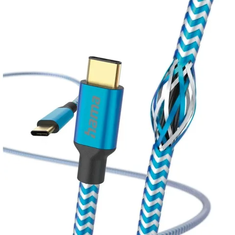 Hama Cable de Charge Usb-c-usb-c 1.5M Bleu