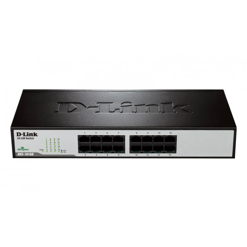 Switch 16 Ports 10/100/1000 Base T Unmanaged Rack