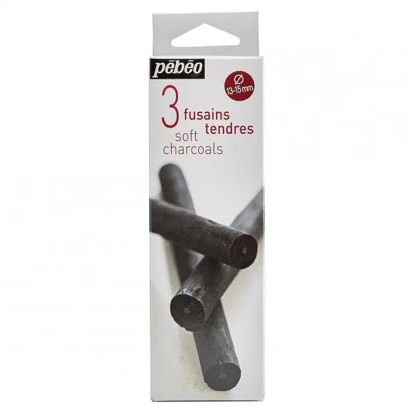 Boite 6 Fusains Tendre 6-8MM – Pebeo