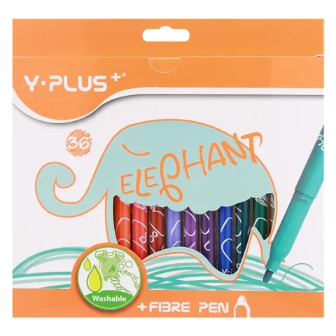 Boite Feutre de 36 Lavable Elephant Ref FP170300/Y-PLUS+