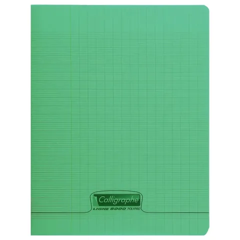 Cahier Polypro 17x22 Cm – 96 Pages Vert – Calligraphe