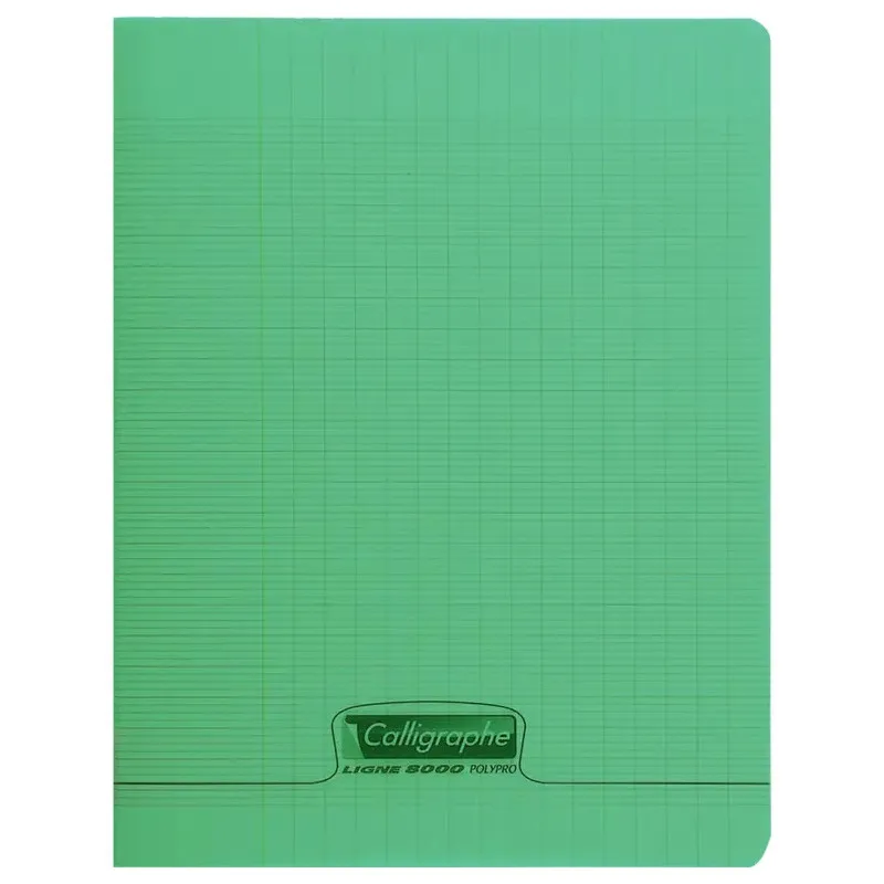 Cahier Polypro 17x22 Cm – 96 Pages Vert – Calligraphe