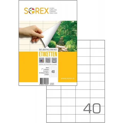 Etiq Sorex A4/90 33*19