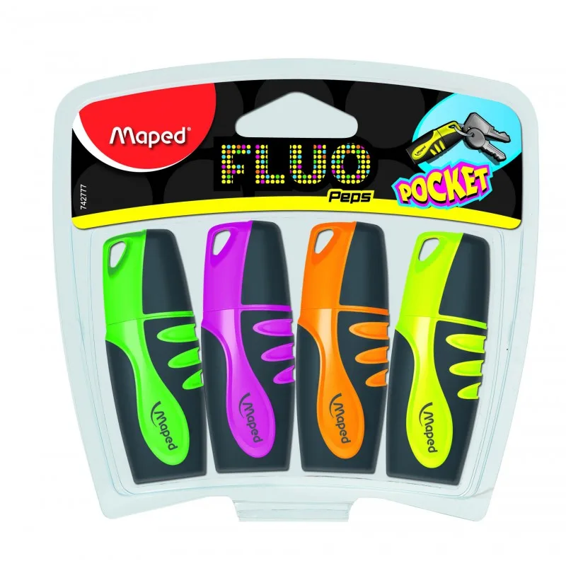 Pochette de 4 Marqueurs Fluo Mini Friends – Maped