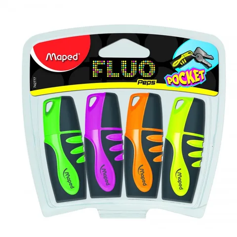 Pochette de 4 Marqueurs Fluo Mini Friends – Maped