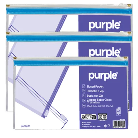 Pochette Zip A5 Colorprotect Assortis