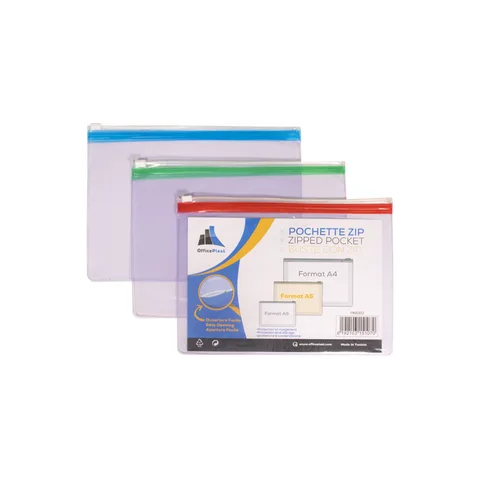 Pochette Zip A6 Colorprotect Assortis