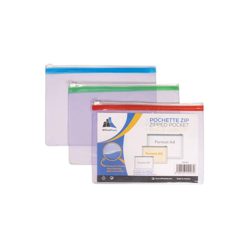 Pochette Zip A6 Colorprotect Assortis