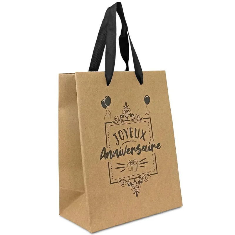 Sac Cadeau Kraft Ecru Bleu Foncee 285*135*300