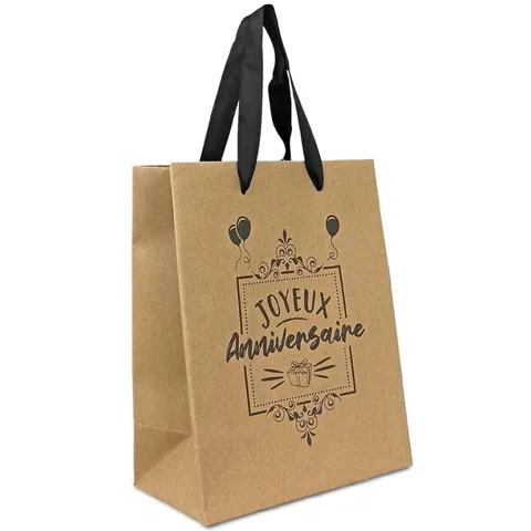 Sac Cadeau Kraft Ecru Bleu Foncee 285*135*300
