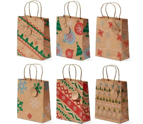 Sac Cadeau Kraft Ecru métallique 330*120*410