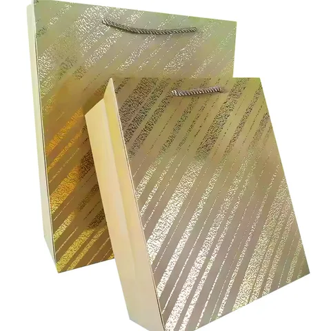 Sac Cadeau Kraft Ecru métallique 350*145*340