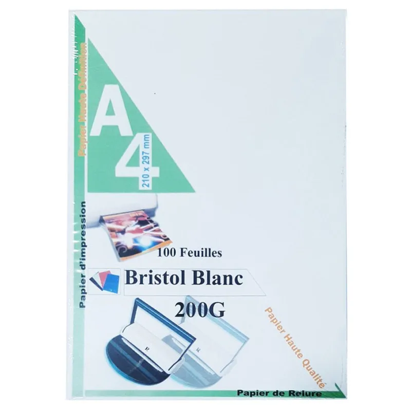 Paq Bristol 200G Blanc A4 100F