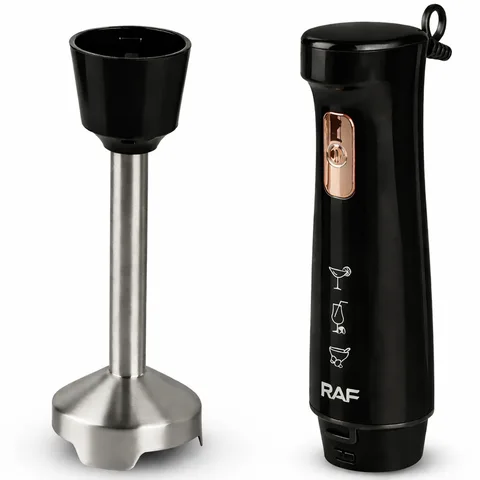 Mixeur Plongeant+bol Raf R313B 800W 0.6L Black