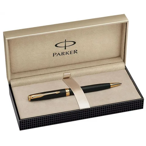 Stylo à Bille Parker Sonnet Noir Lacquer dorée