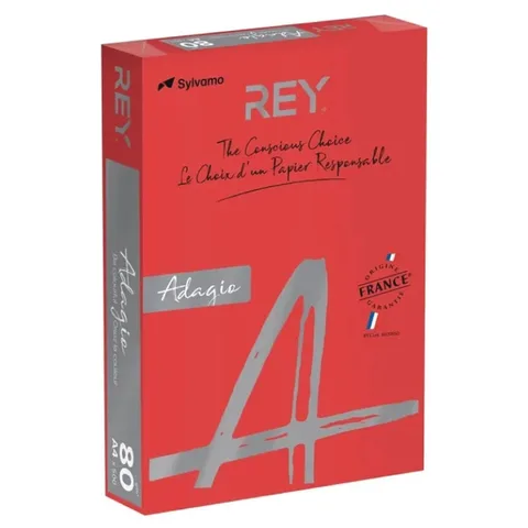 Papier Couleur A4 80g 500 Feuilles Rouge Intense – Rey Adagio