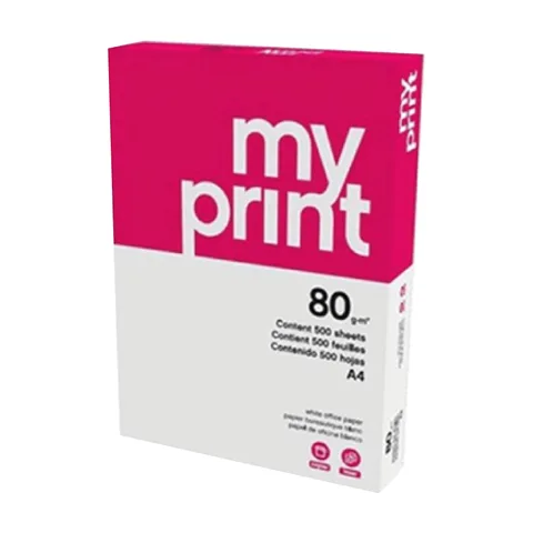 Rame de Papier A4 Blanc – 80 g/m² – 500 Feuilles – My Print