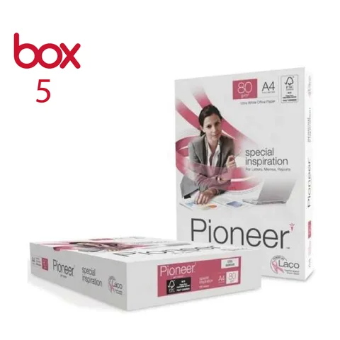 Box de 5 Rames Papier – 80 g/m² – 500 Feuilles – Pioneer