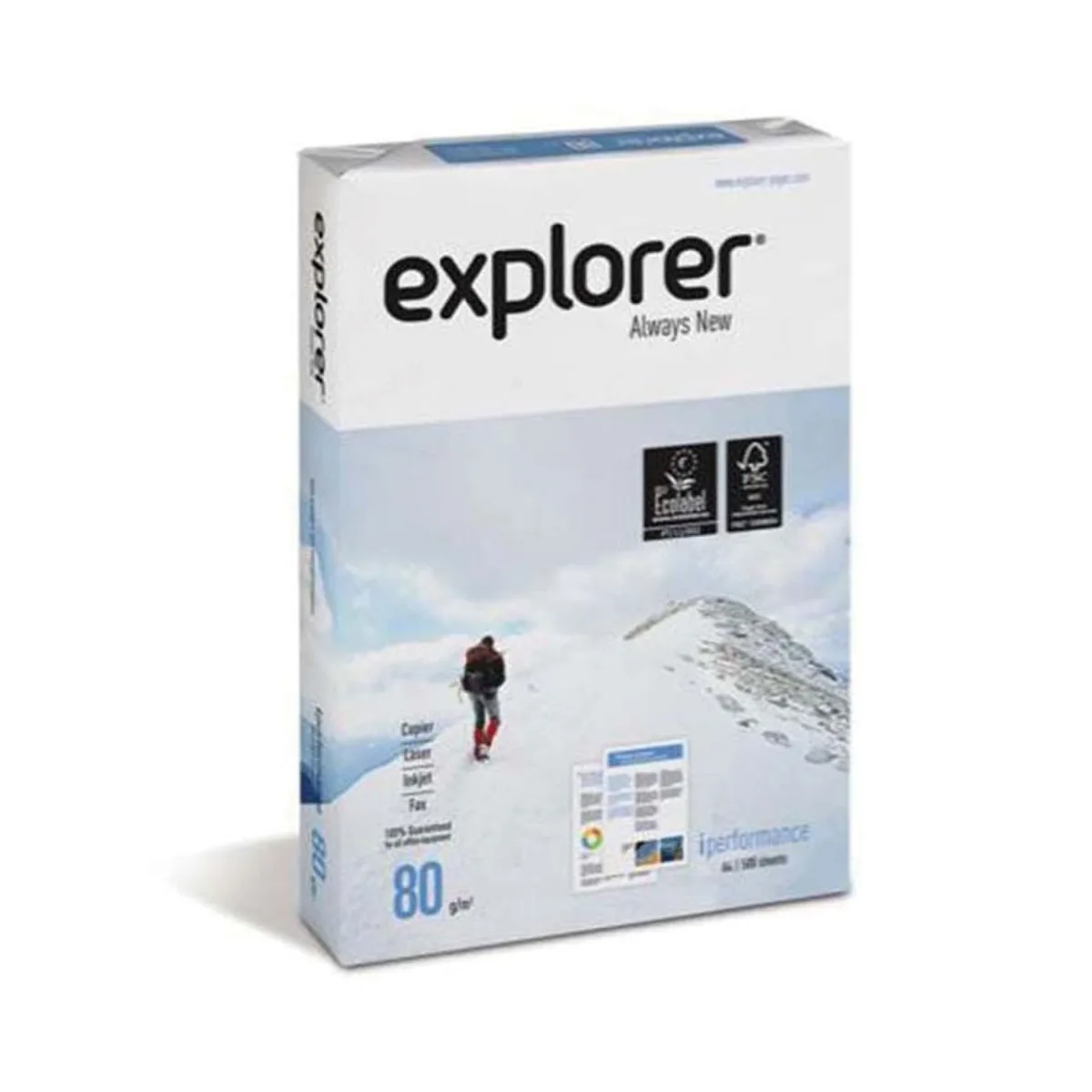 Rame Papier Blanc A4 – 80 g/m² – 500 Feuilles – Explorer