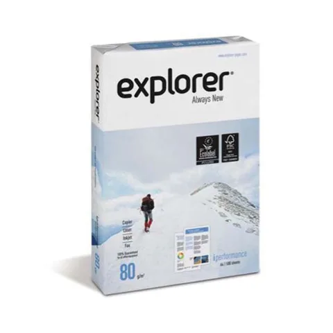 Rame Papier Blanc A4 – 80 g/m² – 500 Feuilles – Explorer