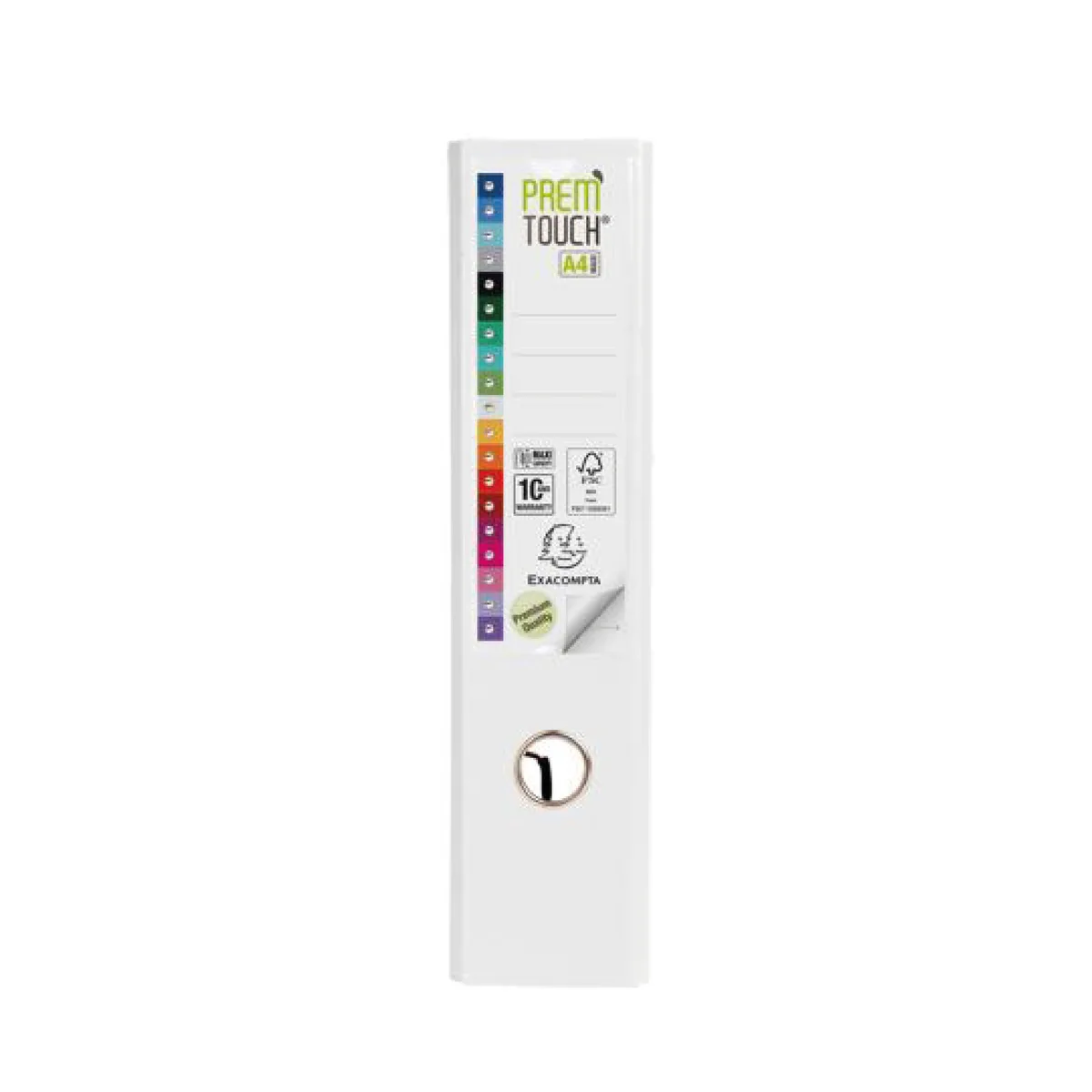 Classeur à Levier A4 D80 Blanc 2 Anneaux Carton + Polypropylène – Exacompta