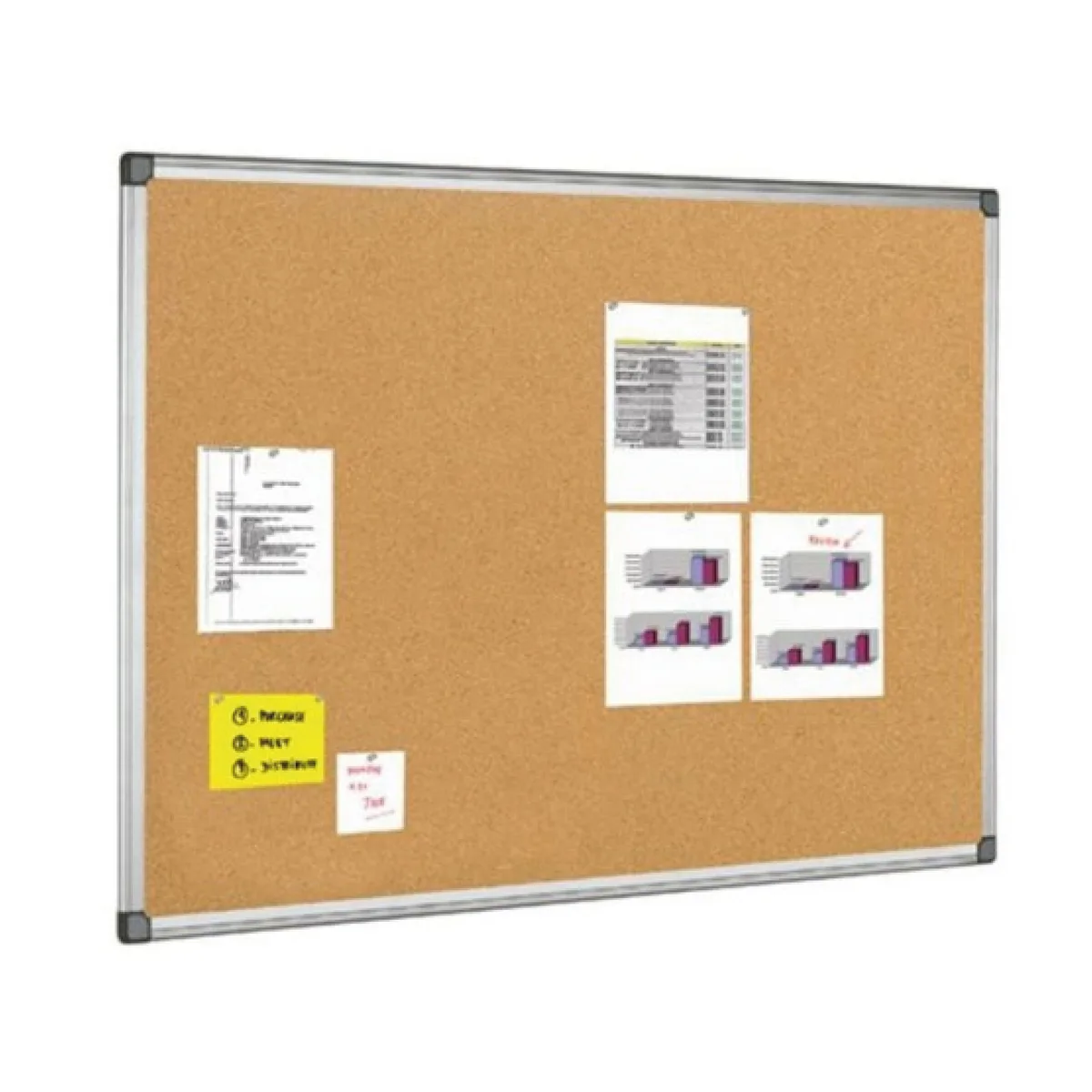 Tableau D'affichage Liège 2X3 Cadre Aluminium 90×120 CM – TCX71290