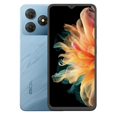 Smartphone Oscal Flat 2 4Go 128Go Couleur Bleu