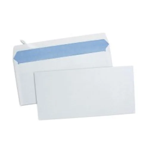Enveloppe Blanc Martelée 11 X 22 CM avec Bande Adhésive – Paquet de 500