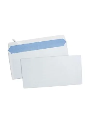 Enveloppe Blanc Martelée 11 X 22 CM avec Bande Adhésive – Paquet de 500