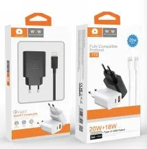Chargeur WUW T72L 20W avec Cable Tc To Ip