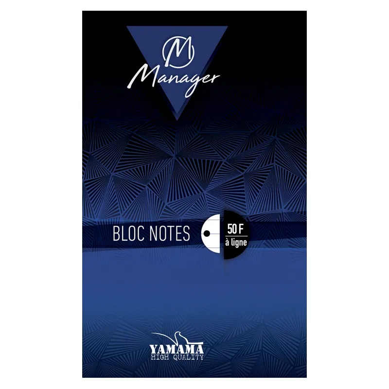 Bloc Manager spirale 50 feuilles14.5x21cmà Lignes 80 g/m² – YAMAMA