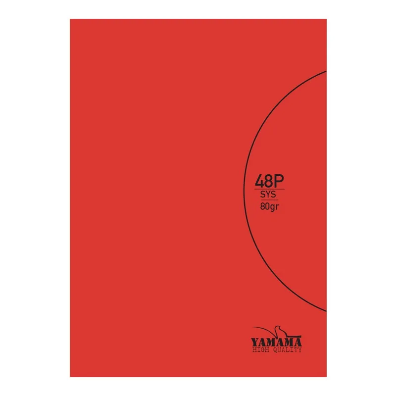 Cahier Piqué 48 Pages Couverture Plastique Uni Seyès Bmv 17x22cm 80 g/m² - Rouge – YAMAMA