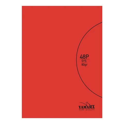 Cahier Piqué 48 Pages Couverture Plastique Uni Seyès Bmv 17x22cm 80 g/m² - Rouge – YAMAMA