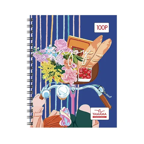 Cahier spirale 100 Pages Grand Format Couverture Plastique Fantaisie 70 g/m² – YAMAMA