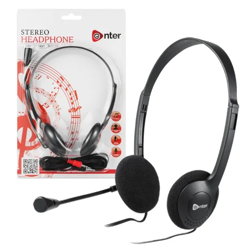 Micro Casque Filaire Enter EH-02A - Noir