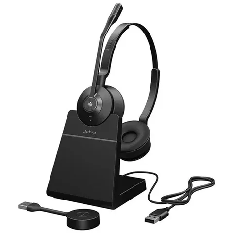 Micro Casque sans Fil Jabra Engage 55 Ms Usb-a avec Support - Noir