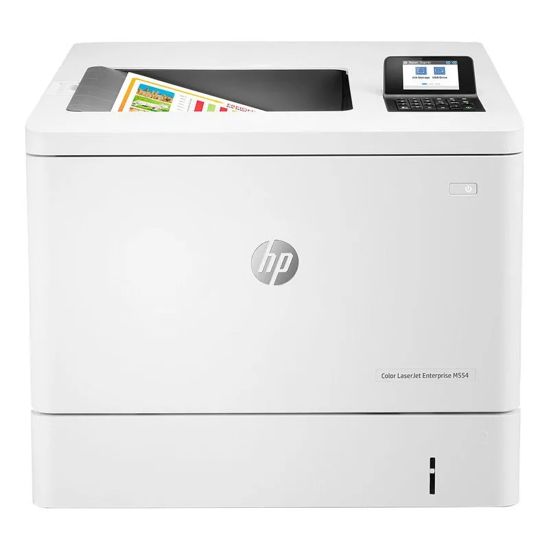 Imprimante HP Entreprise M554 Dn Laserjet Couleur - Blanc (7ZU81A)