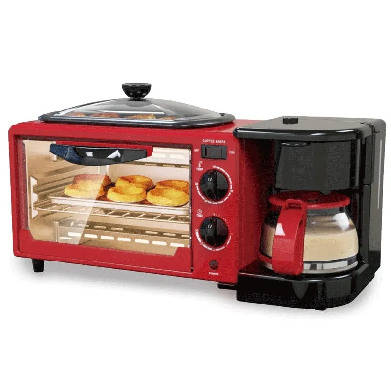 Raf R.5308R Cafetière & Four Combiné Rouge 1050W