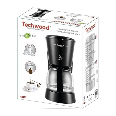 Techwood TCA-696 Cafetière Électrique Noir 750ml 650W