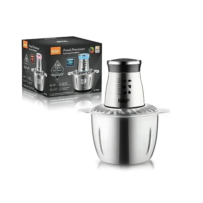 Raf R.7030 3L Hachoir Électrique Argent 3 L 1000W
