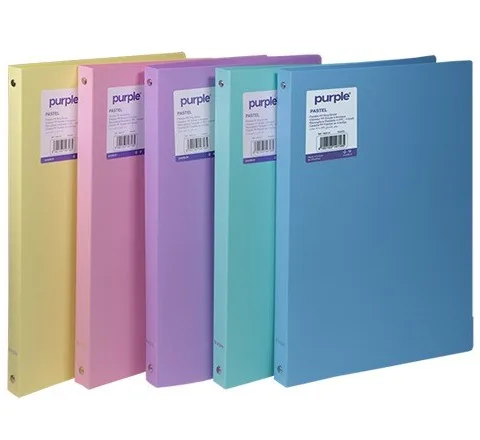 Classeur PP Souple 4 Anneaux Dos 20mm Pastel Assortis – Purple