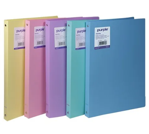 Classeur PP Souple 4 Anneaux Dos 20mm Pastel Assortis – Purple