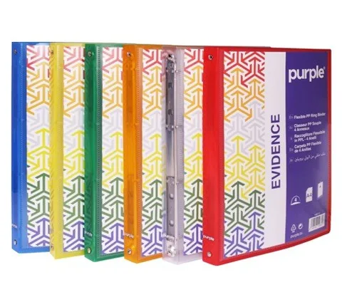 Classeur en PP Souple à 4 Anneaux Personnalisable Evidence Dos 20 Assortis – Purple