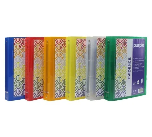Classeur en PP Semi-rigide à 4 Anneaux Personnalisable Evidence Dos 40 Assortis – Purple