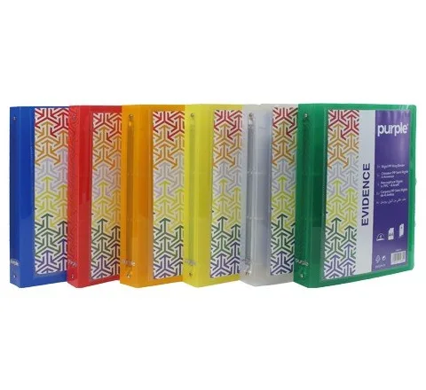 Classeur en PP Semi-rigide à 4 Anneaux Personnalisable Evidence Dos 40 Assortis – Purple