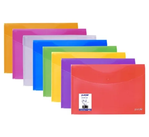 Pochette à Bouton PP A4+ Incolore – Purple