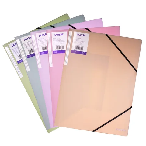 Chemise à Élastiques 3 Rabats PP Velvet Pastel Assortis – Purple