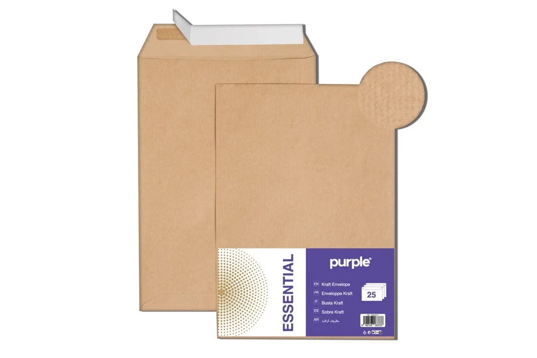Paquet de 20 Pochettes Kraft 250*353mm – Purple