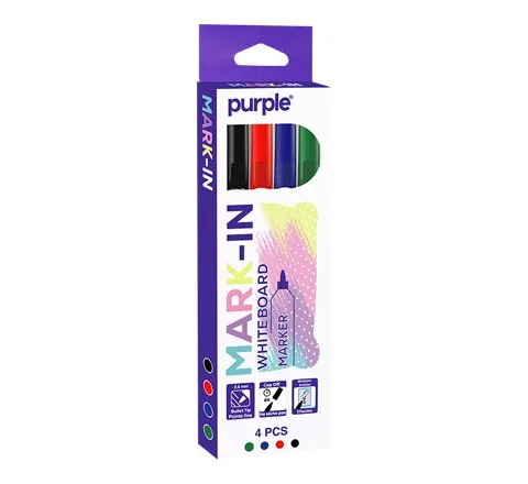Boite de 4 Marqueurs Ardoise – Purple