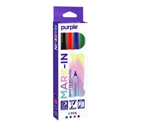 Boite de 4 Marqueurs Ardoise – Purple